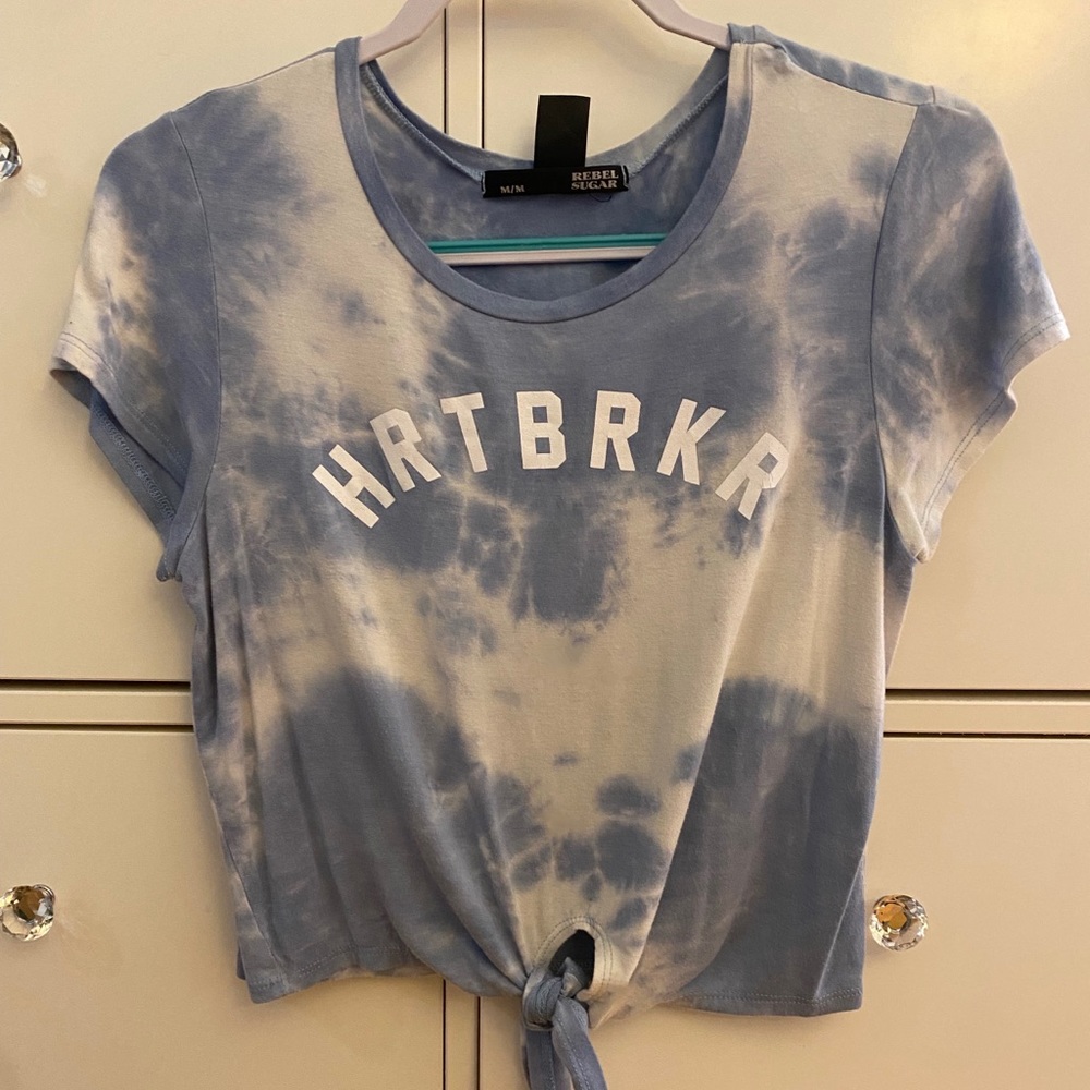 Blue and White Heartbreaker Tee